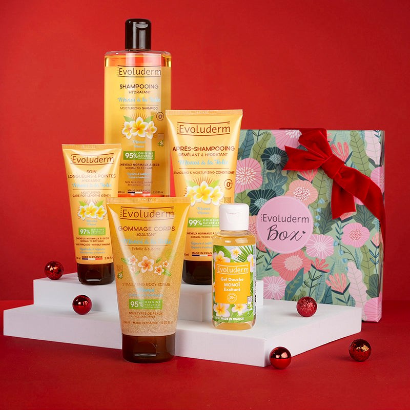 Evoluderm - coffret idyllique corps et cheveux monoï à la folie - box jungle