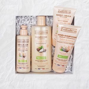 Evoluderm - coffret cheveux délice de karité - box jungle