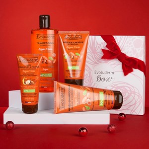 Evoluderm - coffret cheveux argan divin - box flower