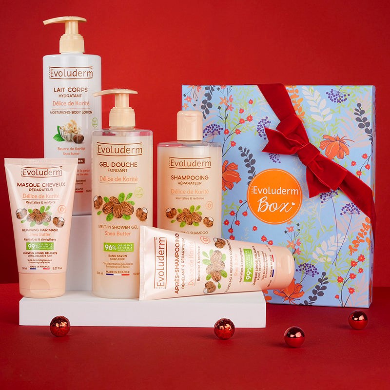 Evoluderm - coffret corps et cheveux délice de karité - box spring