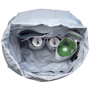 Sac à dos à langer en polyester recyclé gris outdoor green label
