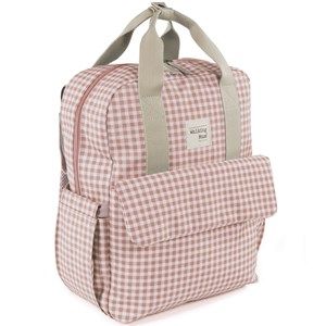 Sac à dos à langer i love vichy rose