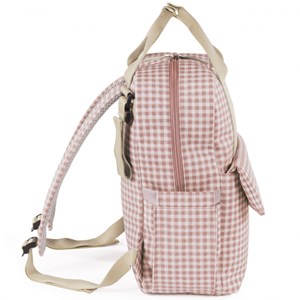 Sac à dos à langer i love vichy rose