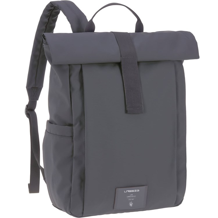 Sac à dos à langer rolltop up anthracite green label