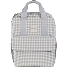 Sac à dos à langer i love vichy gris