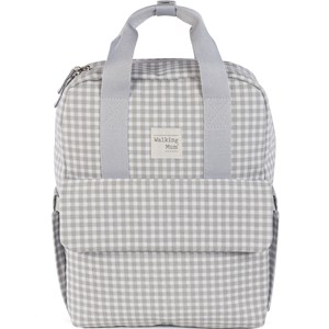 Sac à dos à langer i love vichy gris