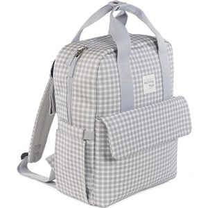 Sac à dos à langer i love vichy gris