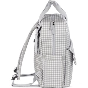 Sac à dos à langer i love vichy gris