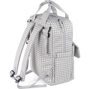 Sac à dos à langer i love vichy gris