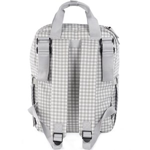 Sac à dos à langer i love vichy gris