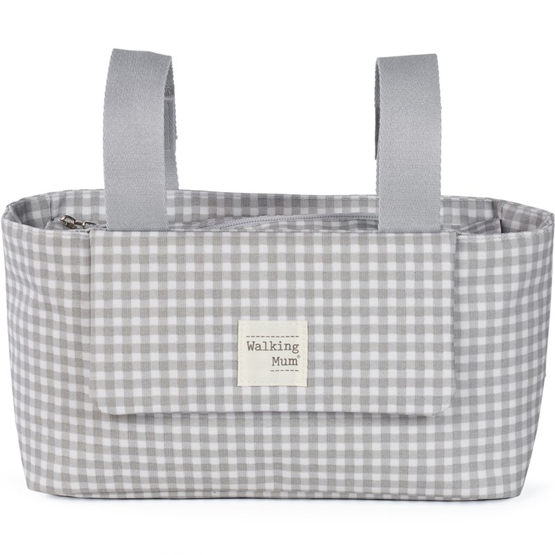 Sac à poussette i love vichy gris