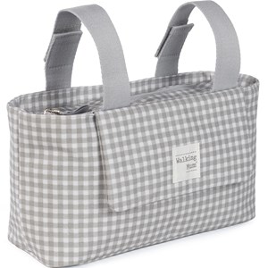 Sac à poussette i love vichy gris