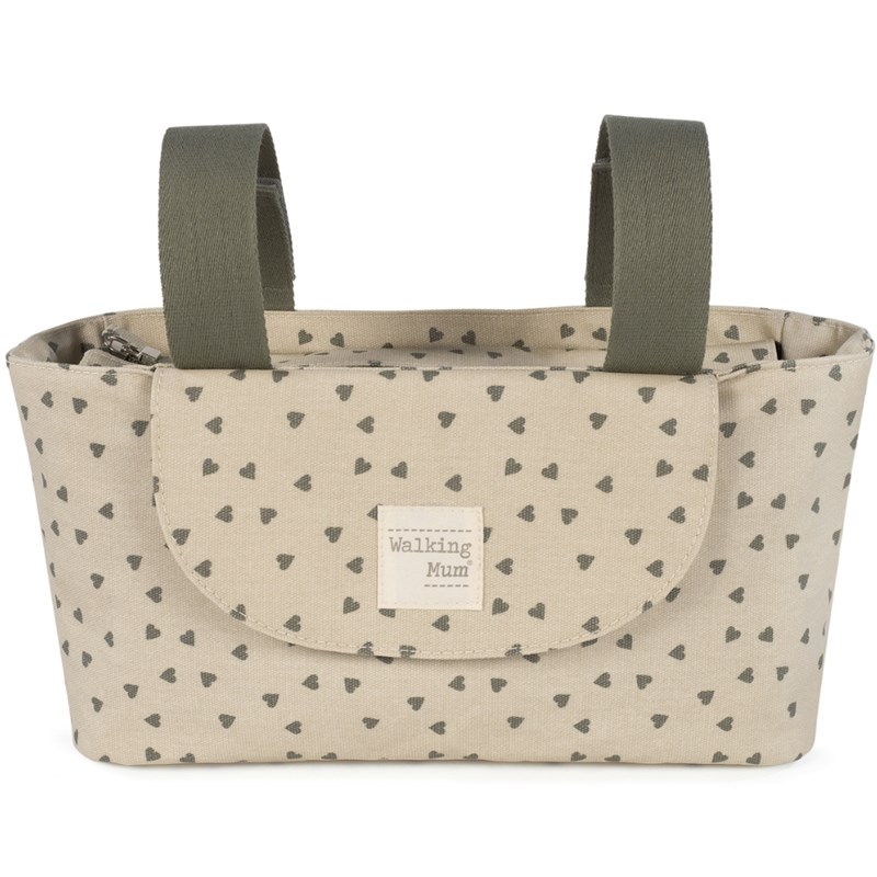 Sac à poussette coeurs poppy mousse