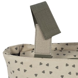 Sac à poussette coeurs poppy mousse