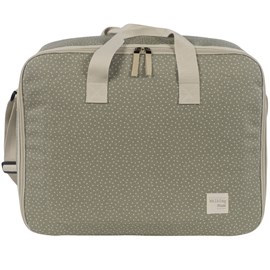 Valise de maternité à pois poppy mousse