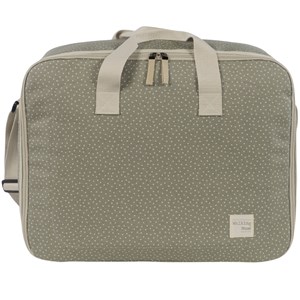 Valise de maternité à pois poppy mousse