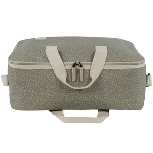 Valise de maternité à pois poppy mousse