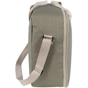 Valise de maternité à pois poppy mousse