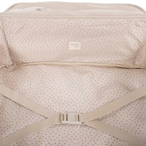 Valise de maternité à pois poppy mousse