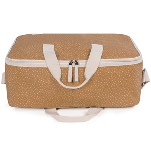 Valise de maternité à pois poppy cannelle