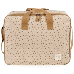 Valise de maternité coeurs poppy cannelle