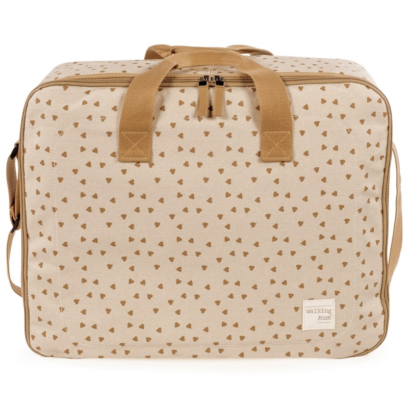Valise de maternité coeurs poppy cannelle