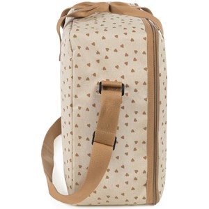 Valise de maternité coeurs poppy cannelle