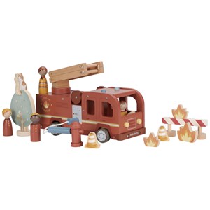 Camion de pompiers et accessoires en bois