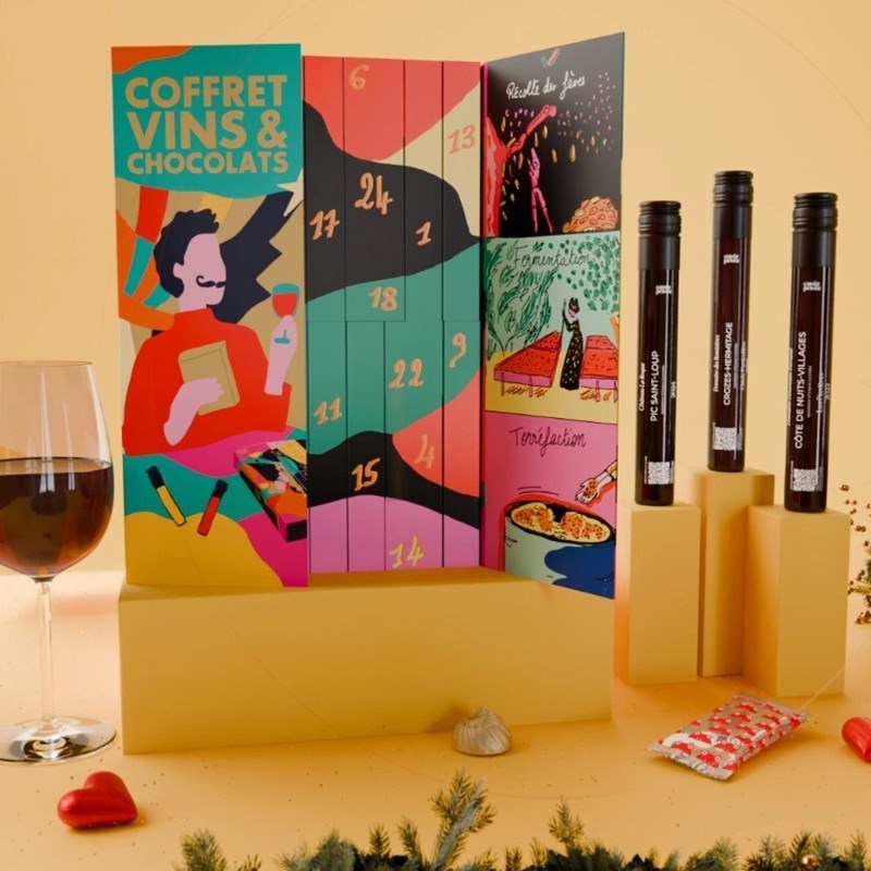 Calendrier de l'avent : vins et chocolats