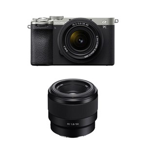 Sony alpha 7c ii silver + objectif fe 28-60mm f4-5.6 + fe 50mm f1.8