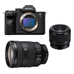 Sony alpha 7 iv + objectif fe 24-105mm + fe 50mm f1.8