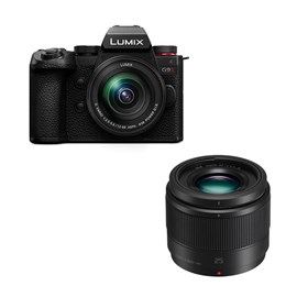Panasonic lumix g9 ii noir + objectif g 12-60mm f3.5-5.6 + g 25mm f1.7