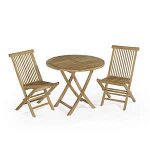 Salon de jardin en teck daru 2 places