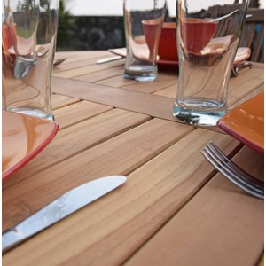 Salon de jardin en teck daru 2 places