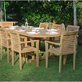 Salon de jardin en teck tikopia 8 places