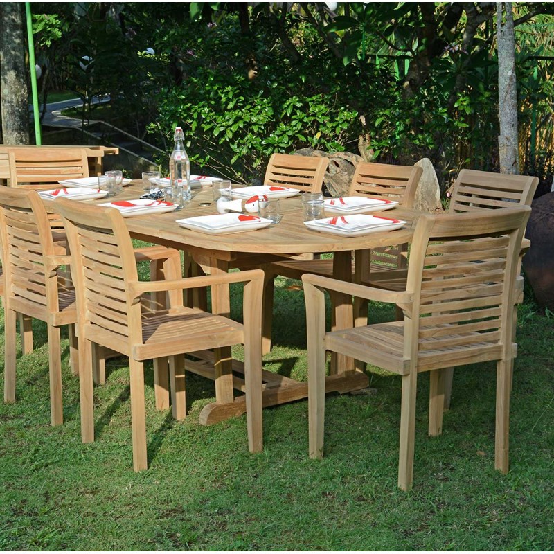 TECK'Attitude - Conjunto de muebles de jardín de teca ti