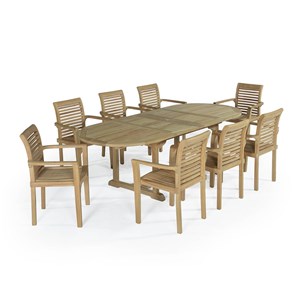 Salon de jardin en teck tikopia 8 places