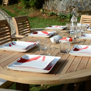 Salon de jardin en teck tikopia 8 places