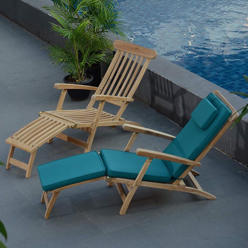 TECK'Attitude - Matelas vert pour chaise longue