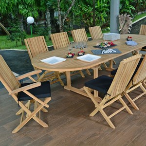 Salon de jardin en teck samora 10 places