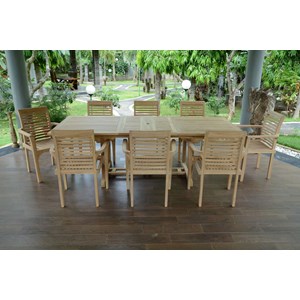 Salon de jardin teck kingston 8 places