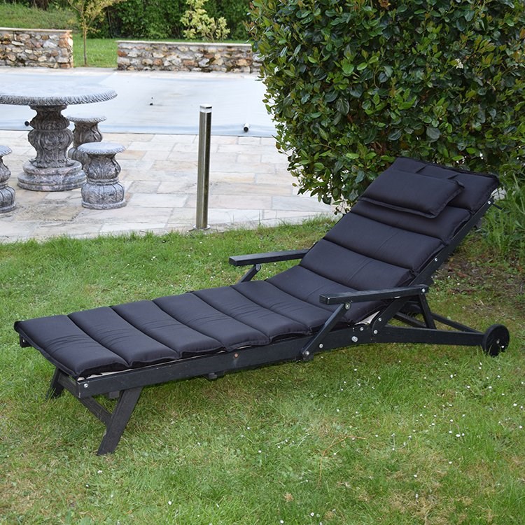 TECK'Attitude - Matelas noir pour bain de soleil