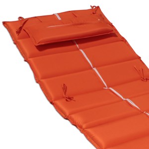 Matelas orange pour bain de soleil
