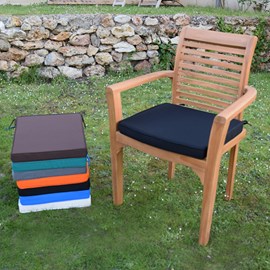 Coussin noir pour fauteuils fixes