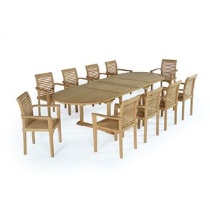 Salon de jardin en teck venise 10 places