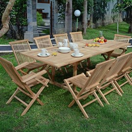 Salon de jardin en teck vienne 10 places