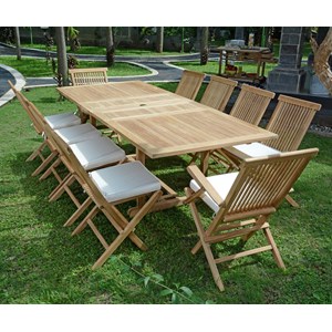 Salon de jardin en teck vienne 10 places