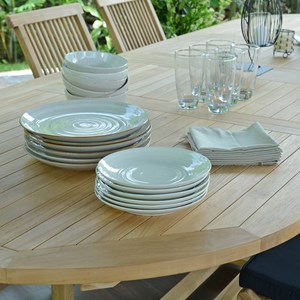 Salon de jardin teck biarritz 8 places