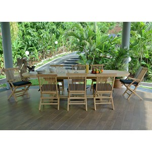 Salon de jardin teck biarritz 8 places