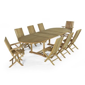 Salon de jardin en teck malte 8 places